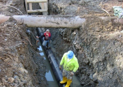 Plum Creek main sewer line upgrade.