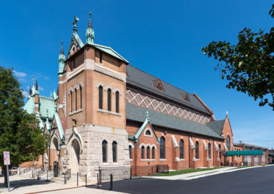 Exterior of St. Patrick's Catholic church in York, PA.