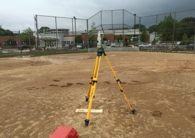 Land survey at Pip Moyer Recreation Center Softball Field Renovations Annapolis, MD